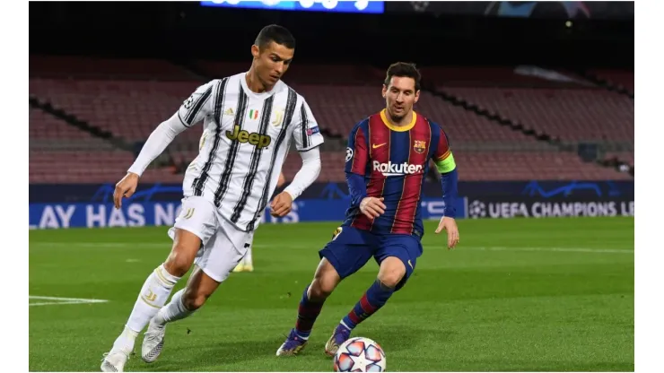 Cristiano Ronaldo and Lionel Messi. (Getty)
