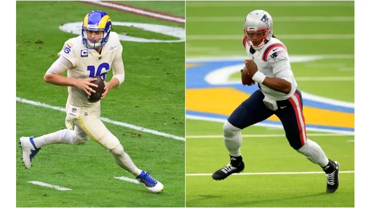 Jared Goff (left) & Cam Newton. (Getty)
