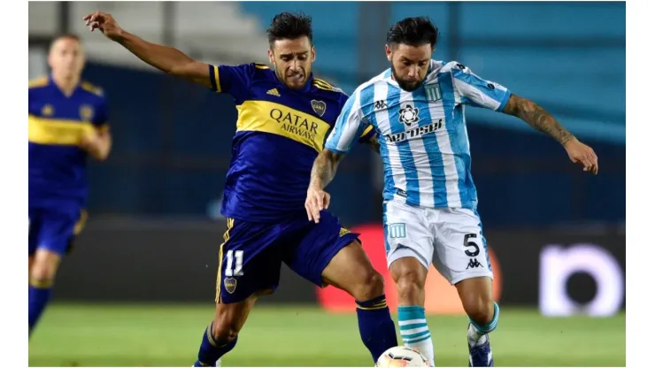 Racing earned a valuable 1-0 victory over Boca in the first game of the series. (Getty)
