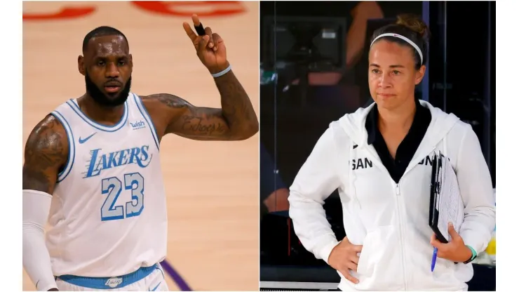 LeBron James congratulated Becky Hammon for becoming the first woman to coach an NBA game. (Getty)
