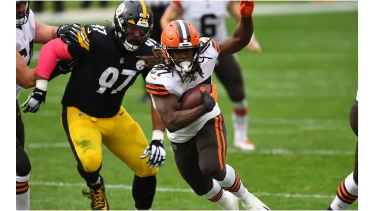 Steelers dominated Brown in their first encounter of the season, 38-7. (Getty)
