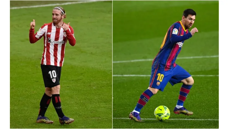 Iker Muniain and Lionel Messi, (Getty)
