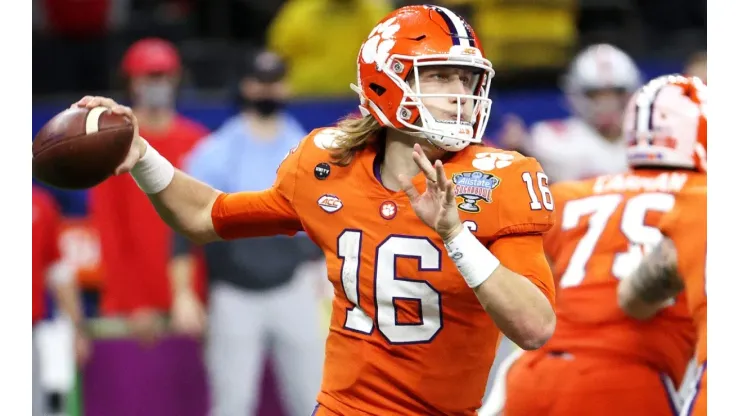 Trevor Lawrence is leaving Clemson after three years. (Getty)
