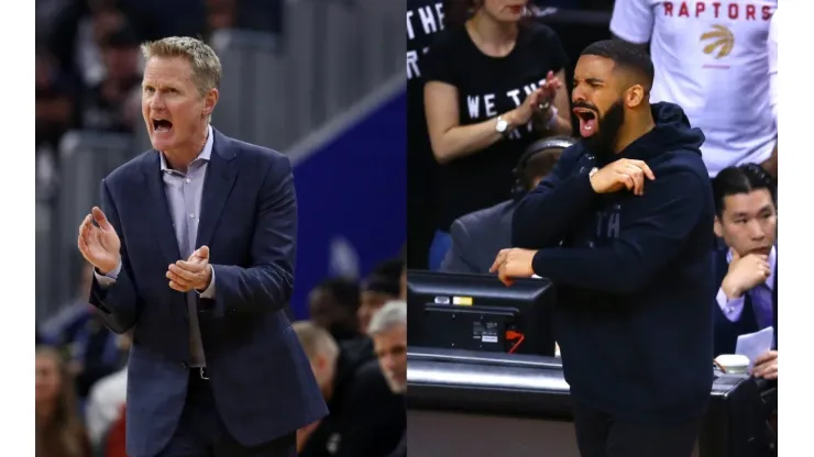 Steve Kerr showed all his authority with Drake, fining him $500 a couple of years ago. (Getty)
