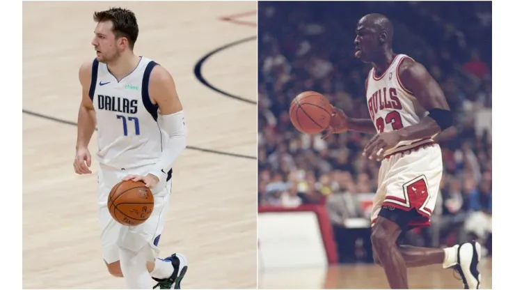 Luka Doncic received the ultimate praise when he was compared to Michael Jordan. (Getty)
