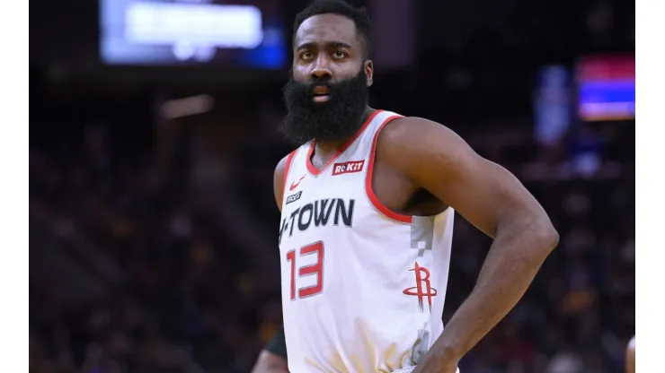 James Harden said goodbye to Houston. (Getty)
