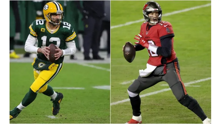 Aaron Rodgers and Tom Brady will meet each other again. (Getty)
