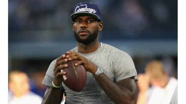 LeBron James played football in high school. (Getty)
