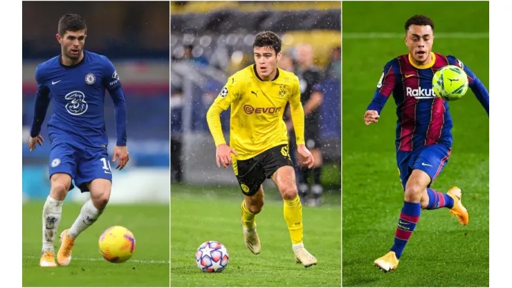 Christian Pulisic, Giovanni Reyna, and Sergiño Dest (Getty)
