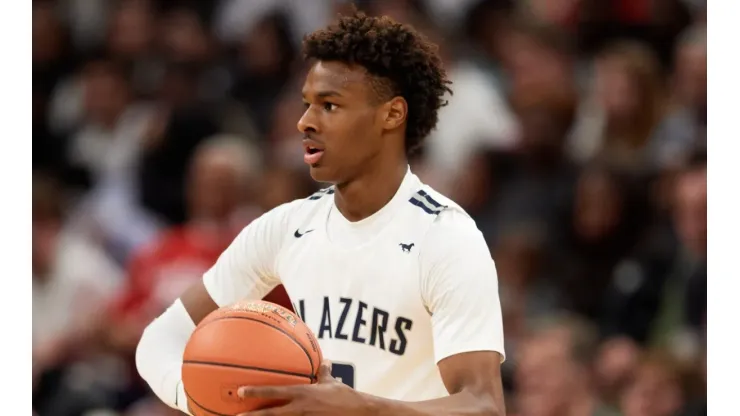 Bronny James could miss his sophomore season with Sierra Canyon. (Getty)
