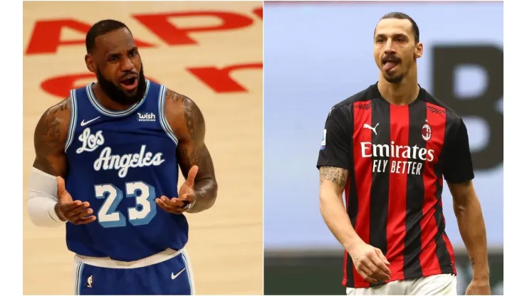 LeBron James and Zlatan Ibrahimovic. (Getty)
