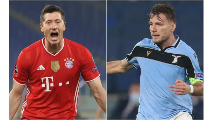 Lewandowski and Immobile are two of the Champions League 2020/21 top scorers (Getty).
