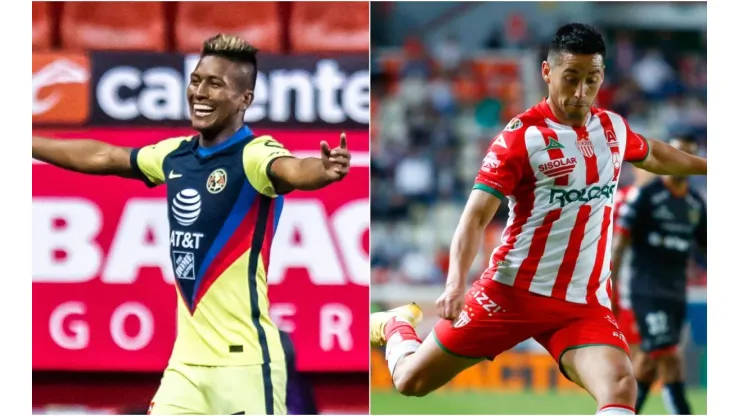 América and Necaxa clash in Round 13 of Liga MX (Getty).
