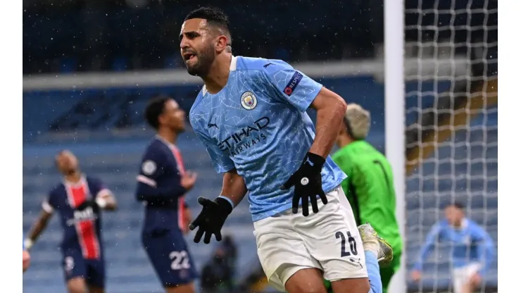 Riyad Mahrez was the man of the night and led City to their first UCL final (Getty).
