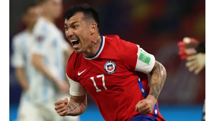 Chile's Gary Medel celebrates a goal (Getty).
