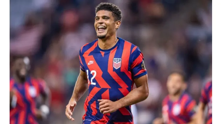 Miles Robinson scored in the USMNT's victory. (Twitter @GoldCup)
