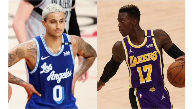 Kyle Kuzma (left) & Dennis Schroder. (Getty)
