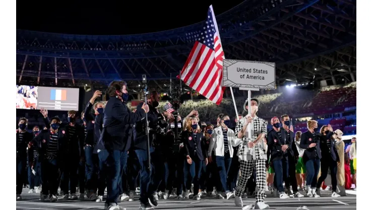 The US athletes in the opening ceremony of Tokyo 2020 (Getty).
