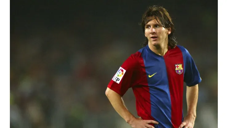 Lionel Messi playing for Barcelona in 2006 (Getty).
