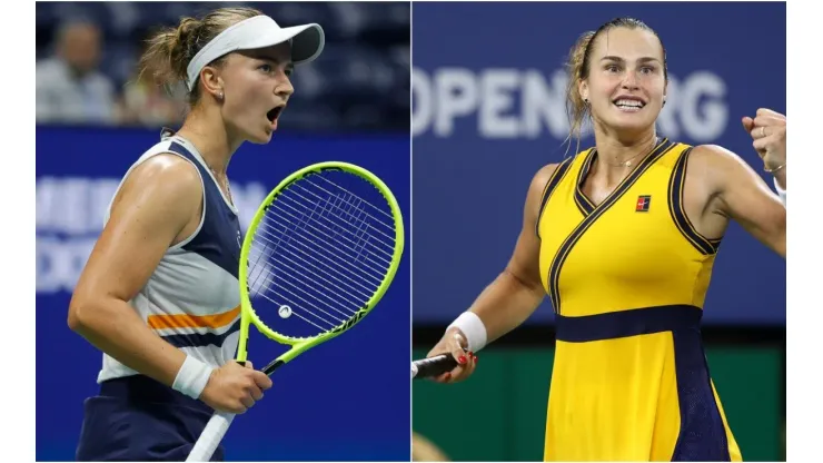 Barbora Krejcikova (left) and Aryna Sabalenka (Getty).
