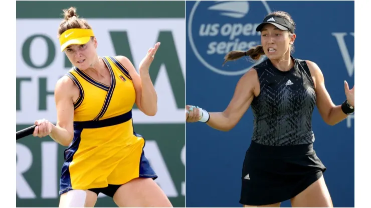 Elina Svitolina from Ukraine (left) and Jessica Pegula from the USA
