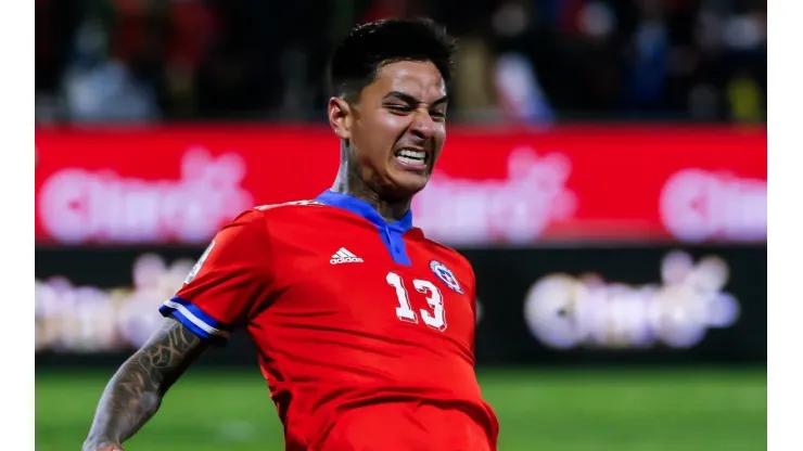 Erick Pulgar of Chile celebrates.
