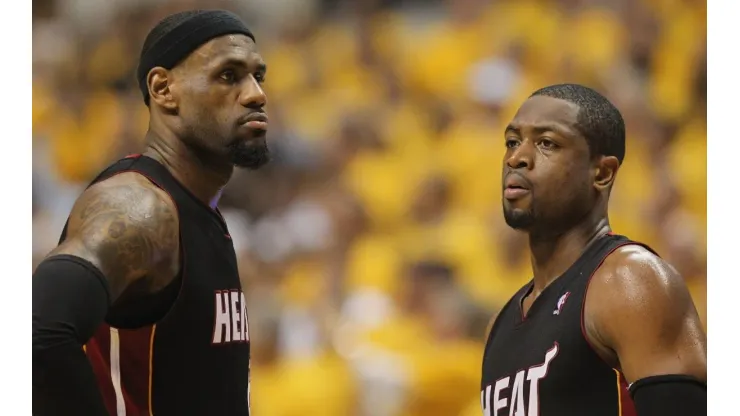 Dwyane Wade (R) and LeBron James during their time at the Miami Heat.
