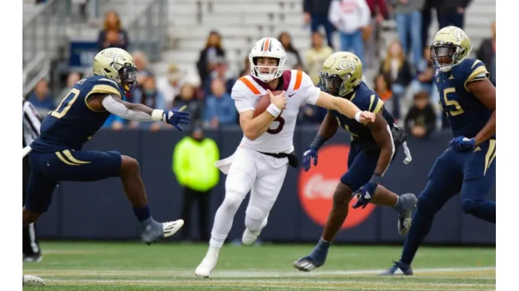 Quarterback Braxton Burmeister of Virginia Tech Hokies
