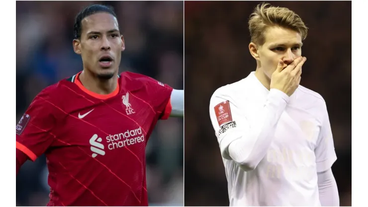 Virgil Van Dijk of Liverpool (left) and Martin Odegaard of Arsenal (right)
