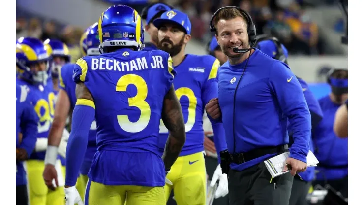 Head coach Sean Mcvay (far left) of the Rams
