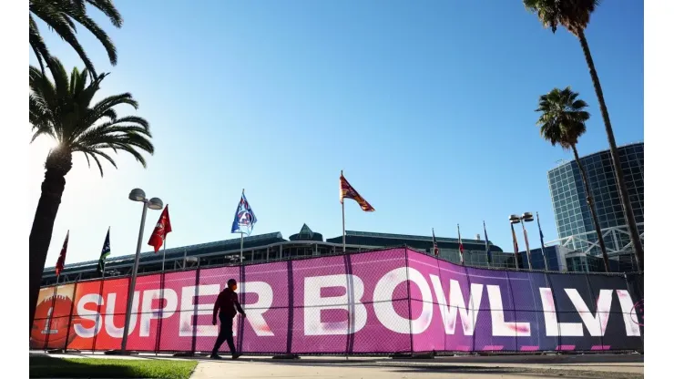 Super Bowl LVI outside the SoFi Stadium
