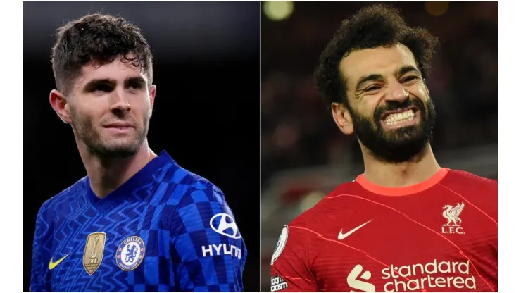 Christian Pulisic of Chelsea and Mohamed Salah of Liverpool
