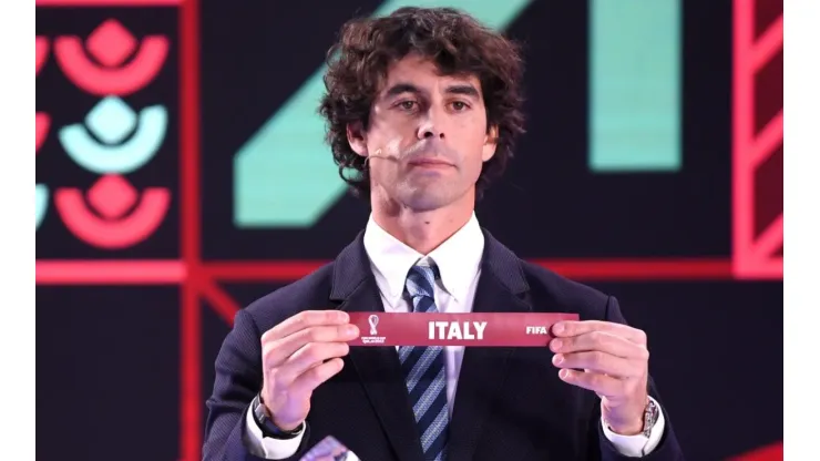 Italy being drawn in the Qatar 2022 European playoffs draw in 2021.
