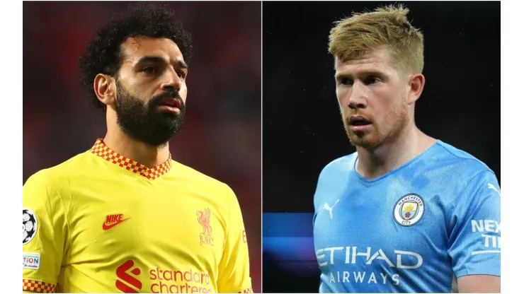 Mohamed Salah of Liverpool and  Kevin De Bruyne of Manchester City
