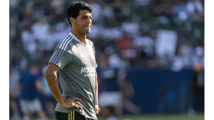 Carlos Vela of Los Angeles FC prior to the match against Los Angeles Galaxy
