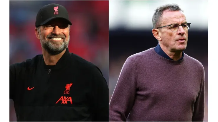 Jurgen Klopp of Liverpool and Ralf Rangnick of Manchester United
