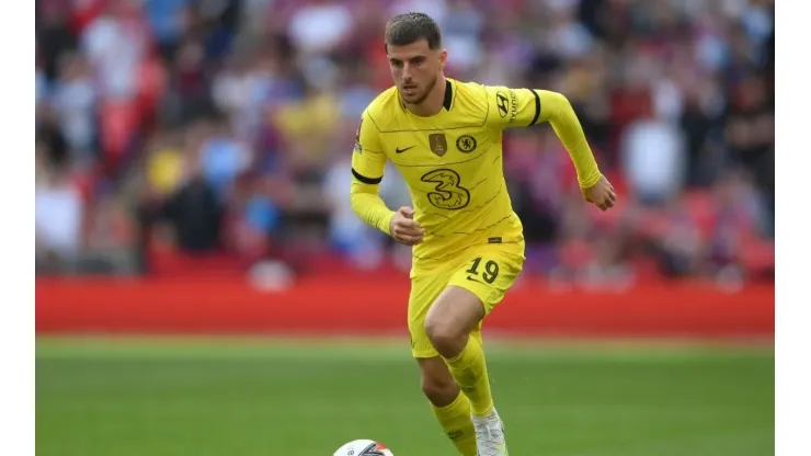 Mason Mount of Chelsea in action during The FA Cup Semi-Final match
