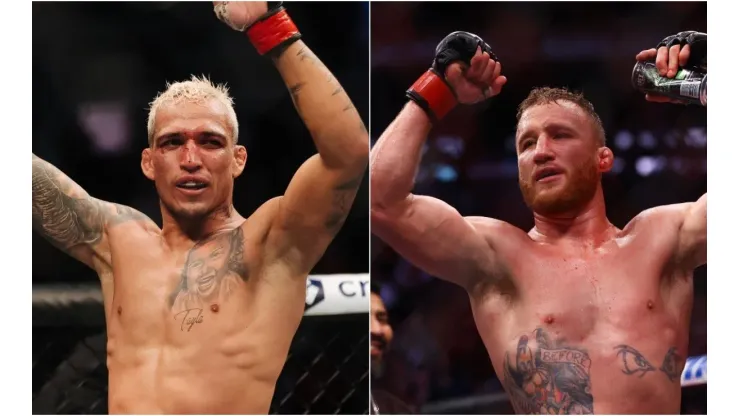 Charles Oliveira (L) and Justin Gaethje (R)
