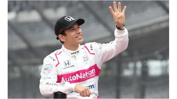 Helio Castroneves at the 105th edition of the Indy 500
