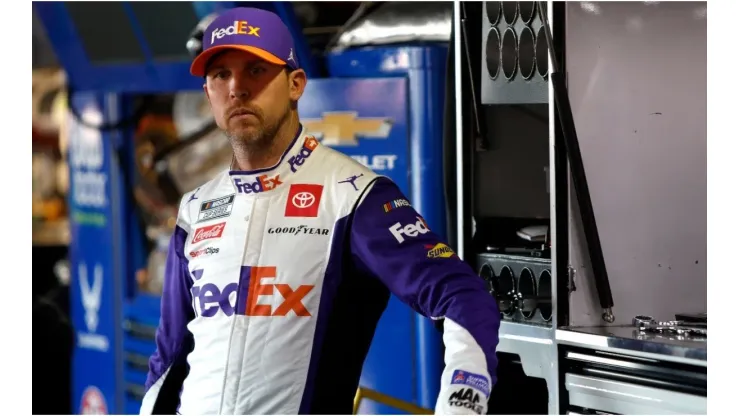 Denny Hamlin, poleman in the Ally 400
