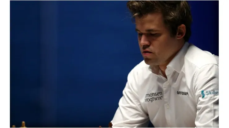 Magnus Carlsen of Norway in a chess game
