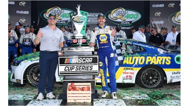 Chase Elliott, winner of the Quaker State 400
