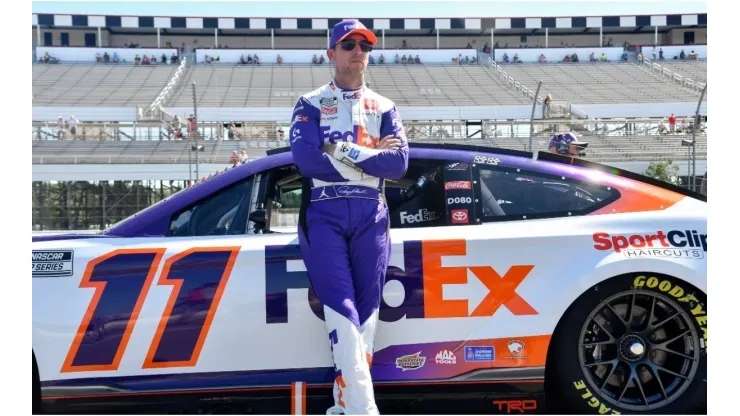 Denny Hamlin, poleman in Pocono
