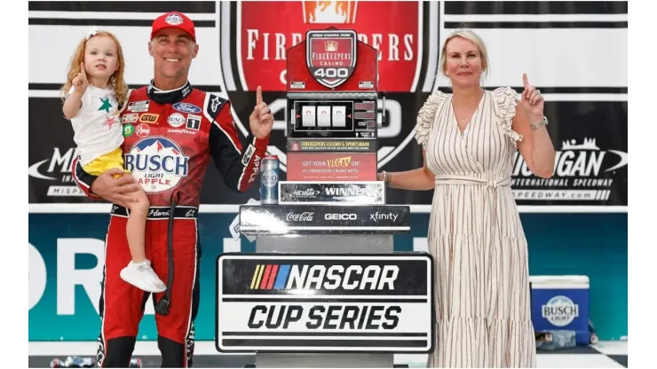 Kevin Harvick, winner of the FireKeepers Casino 400
