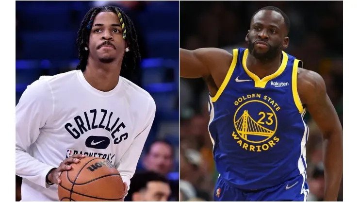 Ja Morant of the Memphis Grizzlies and Draymond Green of the Golden State Warriors
