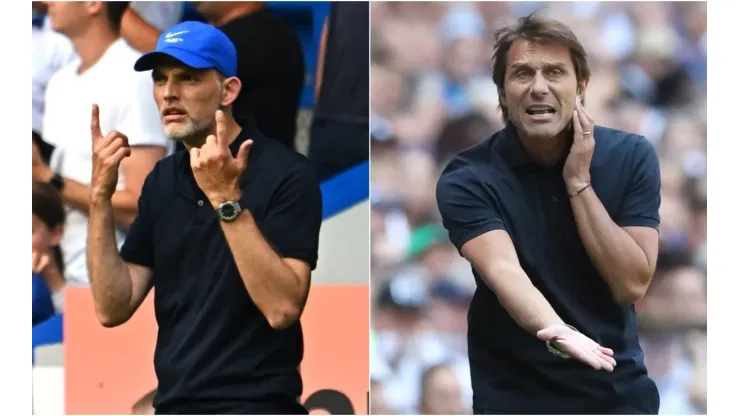 Chelsea boss Thomas Tuchel (left) and Tottenham manager Antonio Conte.
