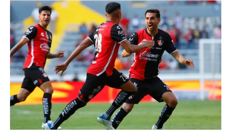 Christopher Trejo of Atlas celebrates with teammates
