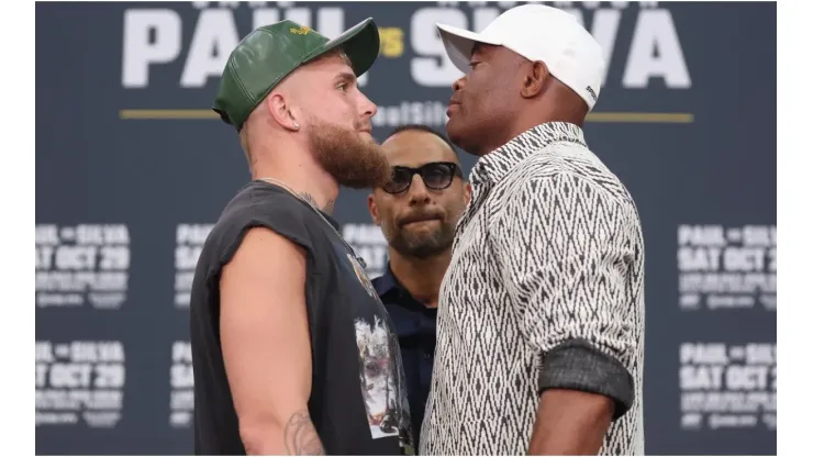 Jake Paul and Anderson SIlva face off
