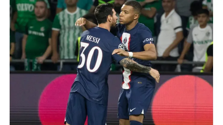 Messi and Mbappé of PSG
