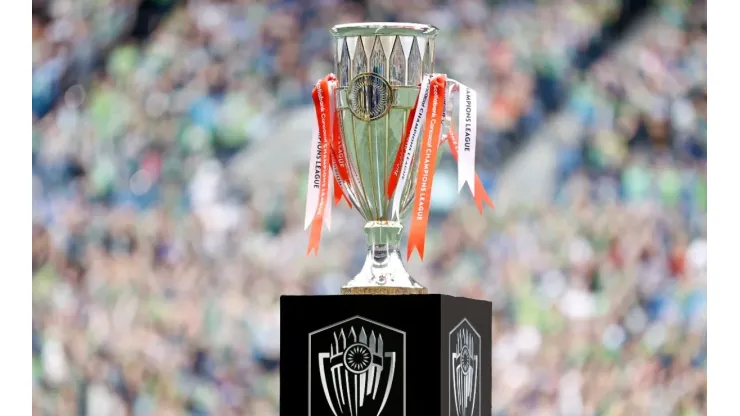 Concacaf Champions League trophy at the Lumen Field
